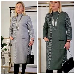Польща 50-52, 54-56 Тепла класична сукня з кишенями      Польша