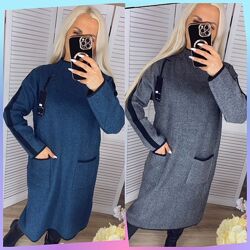 Польща 50-52, 52-54 Сукня з смужкою на рукавах Польша