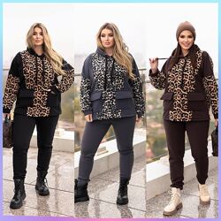 р.48 до 62р. стильний костюм двійка фліс полар