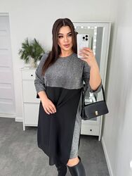 48-50, 52-54, 56-58 святкова сукня люрекс та шифон