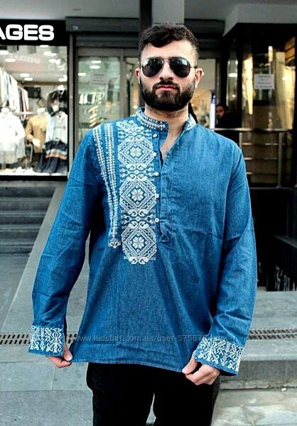 S, M, L, XL, XXL Чоловіча вишита сорочка вишиванка