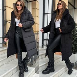 42-44, 46-48, 50-52 Супер тепла, двостороння курточка - шубка