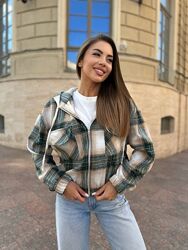 S-M, L-XL бомбер клітинка котон