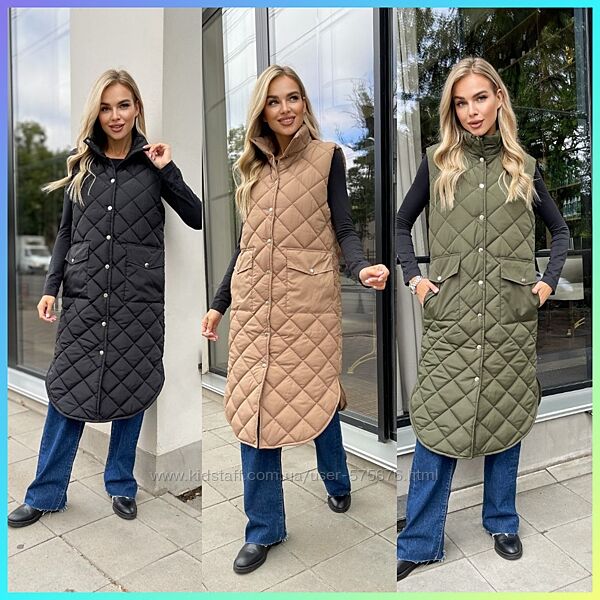 42-44, 46-48, 50-52 жилетка плащівка еммі силікон 200