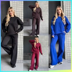 р.44 до 62р. Теплий костюм турецький футер піньє тринить з начісом