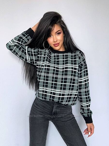 42-46 светр в клітинку