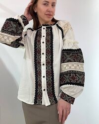S, M, L блуза вишиванка на ґудзиках Туреччина