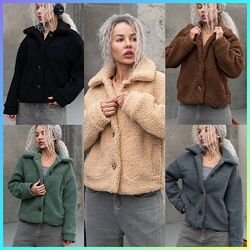 S, M, L, XL Куртка тедді в стилі Zara з текстурноїовчини, на підкладі