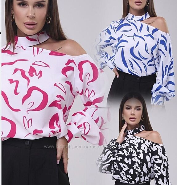 S, M, L, XL Блузка з відкритим плечем євро-софт