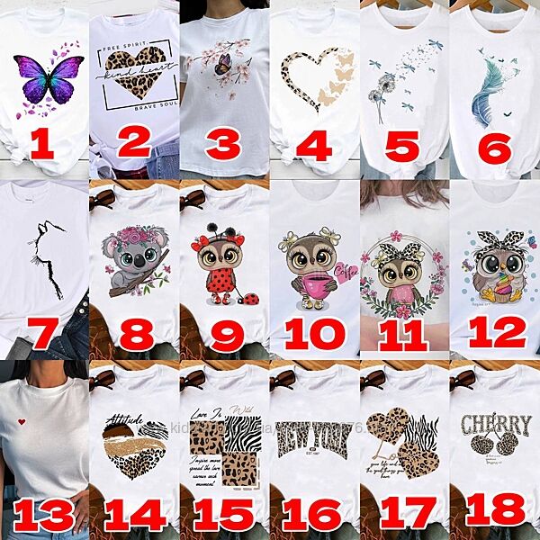 42-46, 48-50 футболка бавовна з принтом