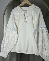 S, M, L, XL стильна блуза вишиванка з мереживом