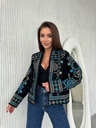 S, M, L жакет накидка із вишивкою