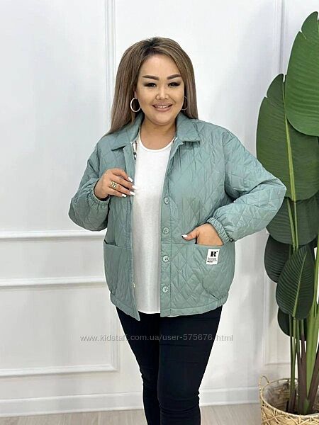 р.48 до 62р. Куртка жіноча плащівка на сінтепоні 100 простьбана