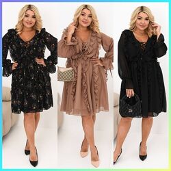 48-50, 52-54, 56-58 трендова сукня шифон