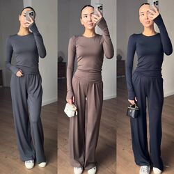 42-44, 46-48 елегантний трикотажний костюм із віскози