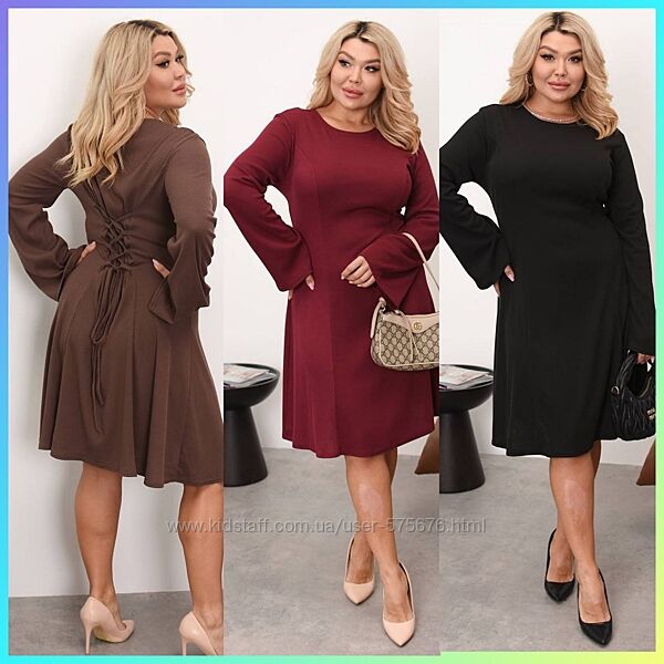 р.42 до 56р. Сукня корсетна трикотаж мустанг