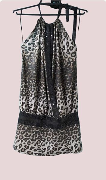 Блуза туника в красивый леопардовый принт. Размер М
