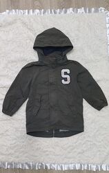 Куртка H&M 2-3T вітровка кольору хакі парка