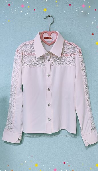 Блуза сорочка нарядна шкільна р.134