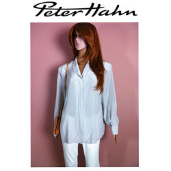 Шикарная Светло-серая винтажная шелковая блуза Verse by Peter Hahn