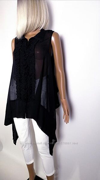 Дизайнерська асиметрична блуза від французького бренду Sisley