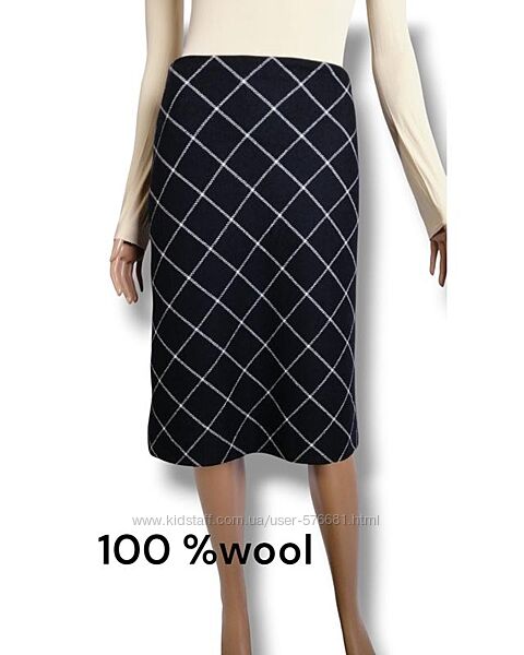 Шикарна вовняна спідниця міді преміального бренду LK Bennett