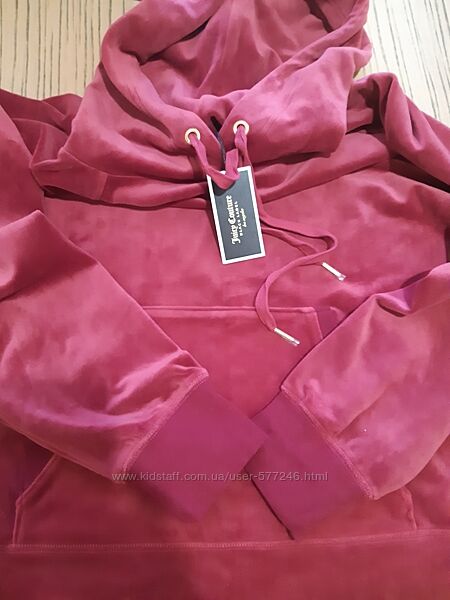 Толстовка Juicy Couture Track Luxe Velour Hooded Pullover