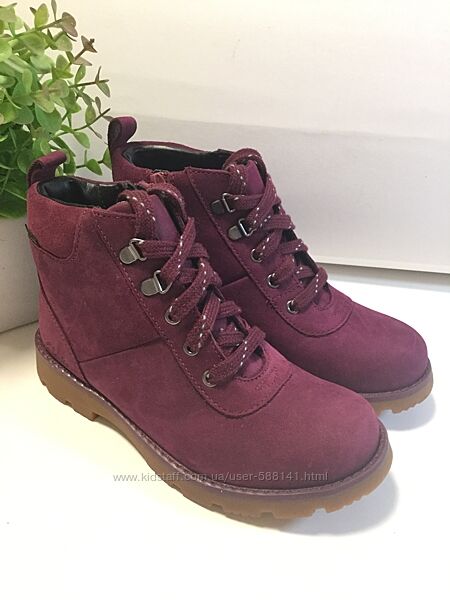 Clarks Heath Go GTX K  кожаные демисезонные ботинки 