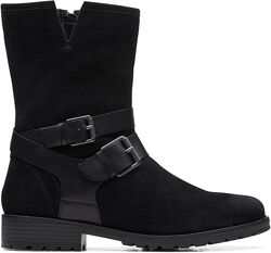 Clarks Women&acutes Clarkwell Mid кожаные полусапожки 