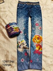 Леггинсы для девочки Disney щенячий патруль, миньоны, Эльза.