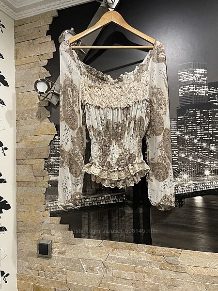 Жіноча блуза топ з довгим рукавом з мереживом Vila clothes