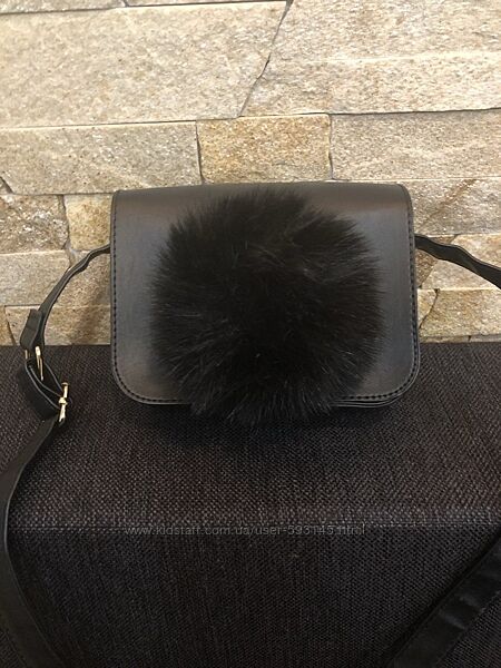 Сумка жіноча сумочка чорна з еко шкіри Primark