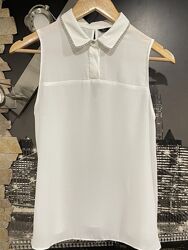 Жіноча біла ошатна блуза сорочка Zara Зара