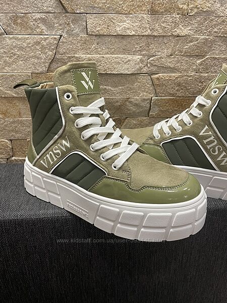 Жіночі черевики на платформі хакі Vanessa