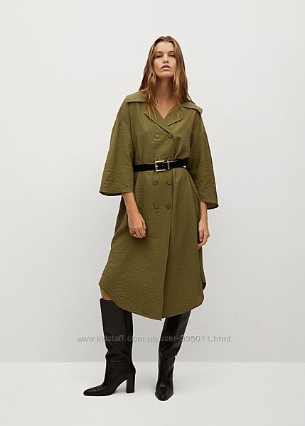 Двубортне плаття тренч від Mango