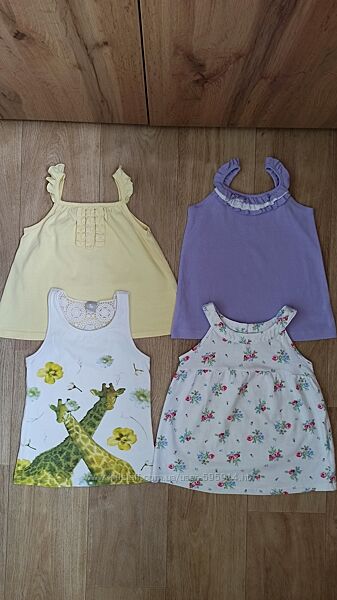 Летние маечки на девочку 2-6 лет