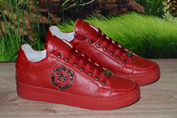 Кеды красные натуральная кожа и подкладка С46 размер 37