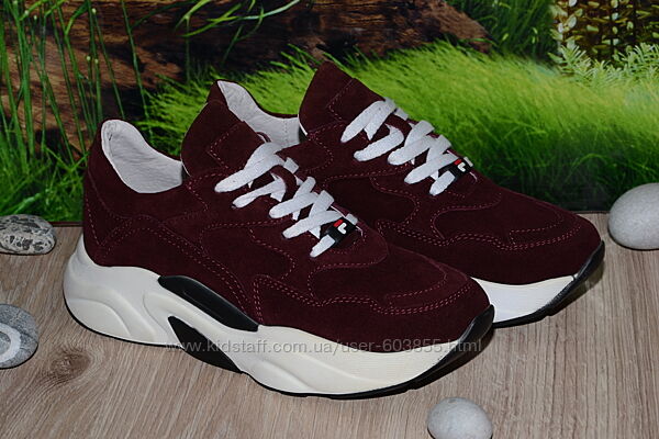 Кроссовки фиолетовые натуральная замша С8 качество FILA размер 37