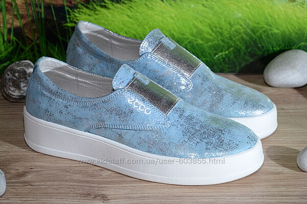 Слипоны кроссовки кожа и подкладка натуральная С10 качество ecco размер 37