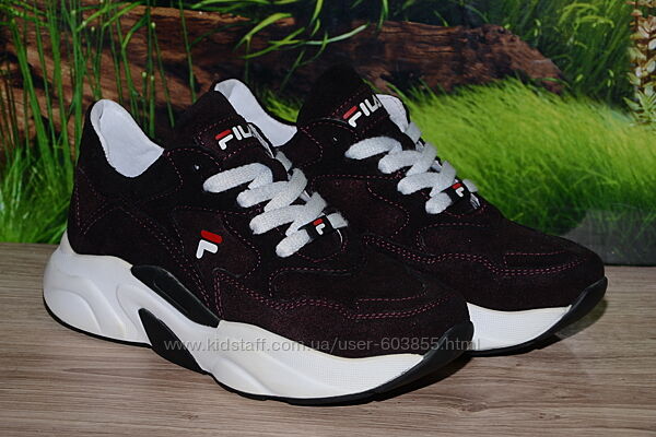 Кроссовки Fila кожа натуральная замша С40 размер 37