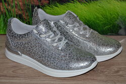 Кроссовки Ecco серебристые кожа и подкладка натуральная С41 размер 37