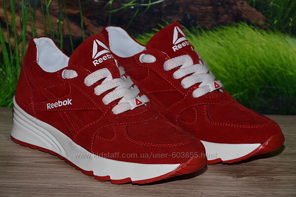 Кроссовки красные натуральная замша и подкладка С73 Reebok размер 37