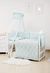 Комплект постільної білизни з бортиками у дитяче ліжечко Гламур 