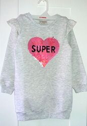 Сукня-Начiс-122та134см/Серце/Реверснi Паетки-Деми Платья122-160-Waikiki