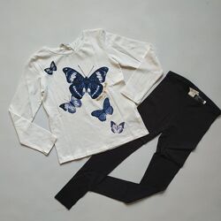 H&M набор костюм футболка лосины 6-8 лет