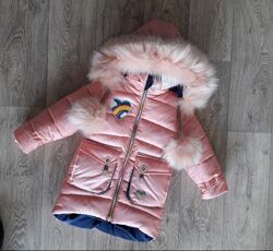 Распродажа Зимняя удлиненная куртка для девочек
