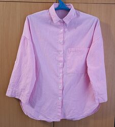 Рубашка BELCCI/Color White-Pink/регулируемый рукав.