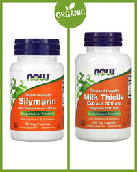 NOW Foods, Силимарин двойной силы действия, 300 мг, 50/100 капсул