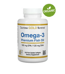 California Gold Nutrition, Омега-3, рыбий жир, 100/240 капсул