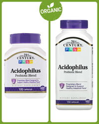 21st century, Смесь пробиотиков Ацидофилус, Acidophilus, 100/150 капсул